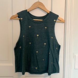 Spiritual Gangster Lotus Flower pattern cotton crop top